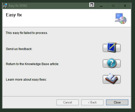 Microsoft Easy Fix