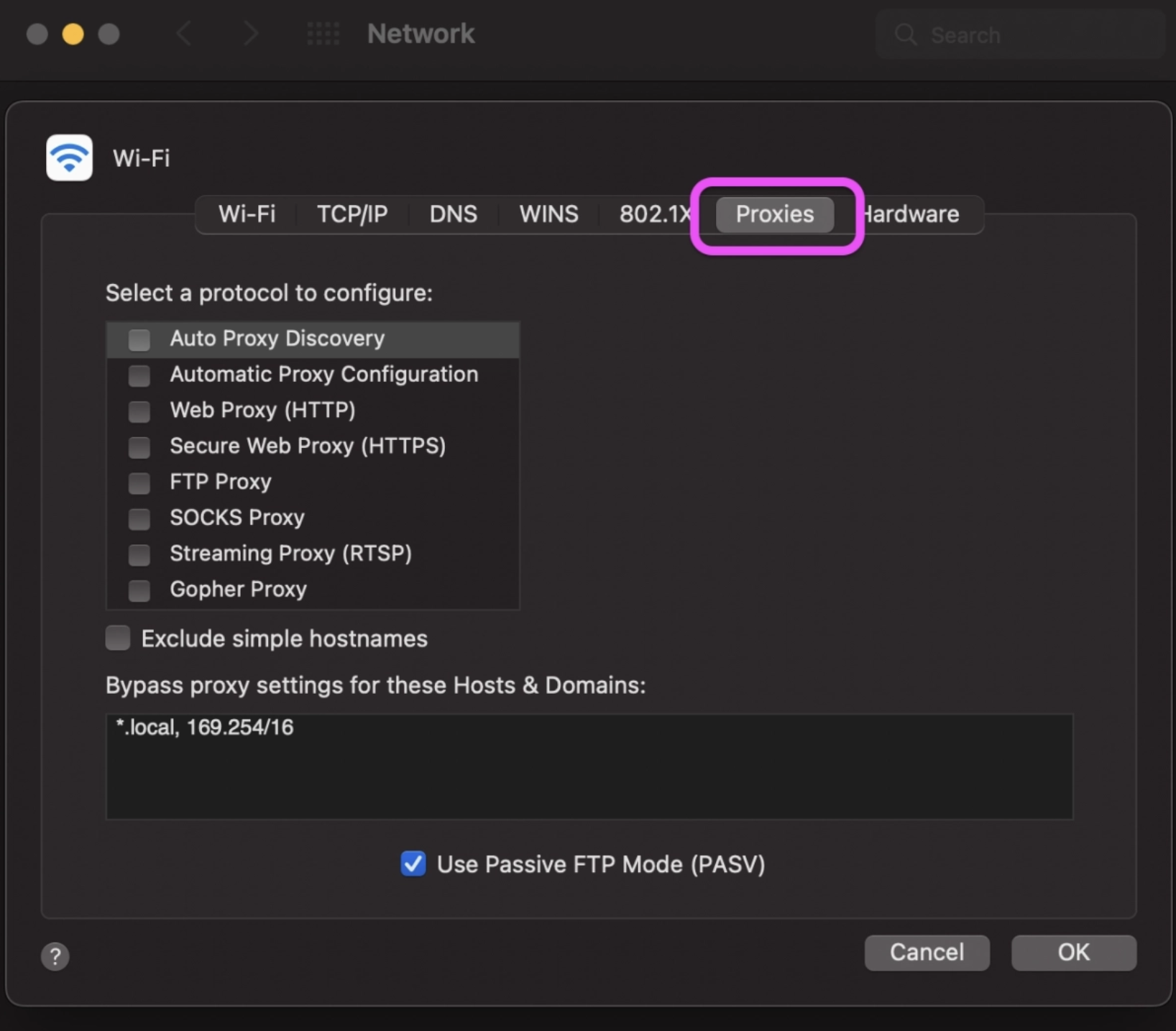 Encrypted proxy traffic