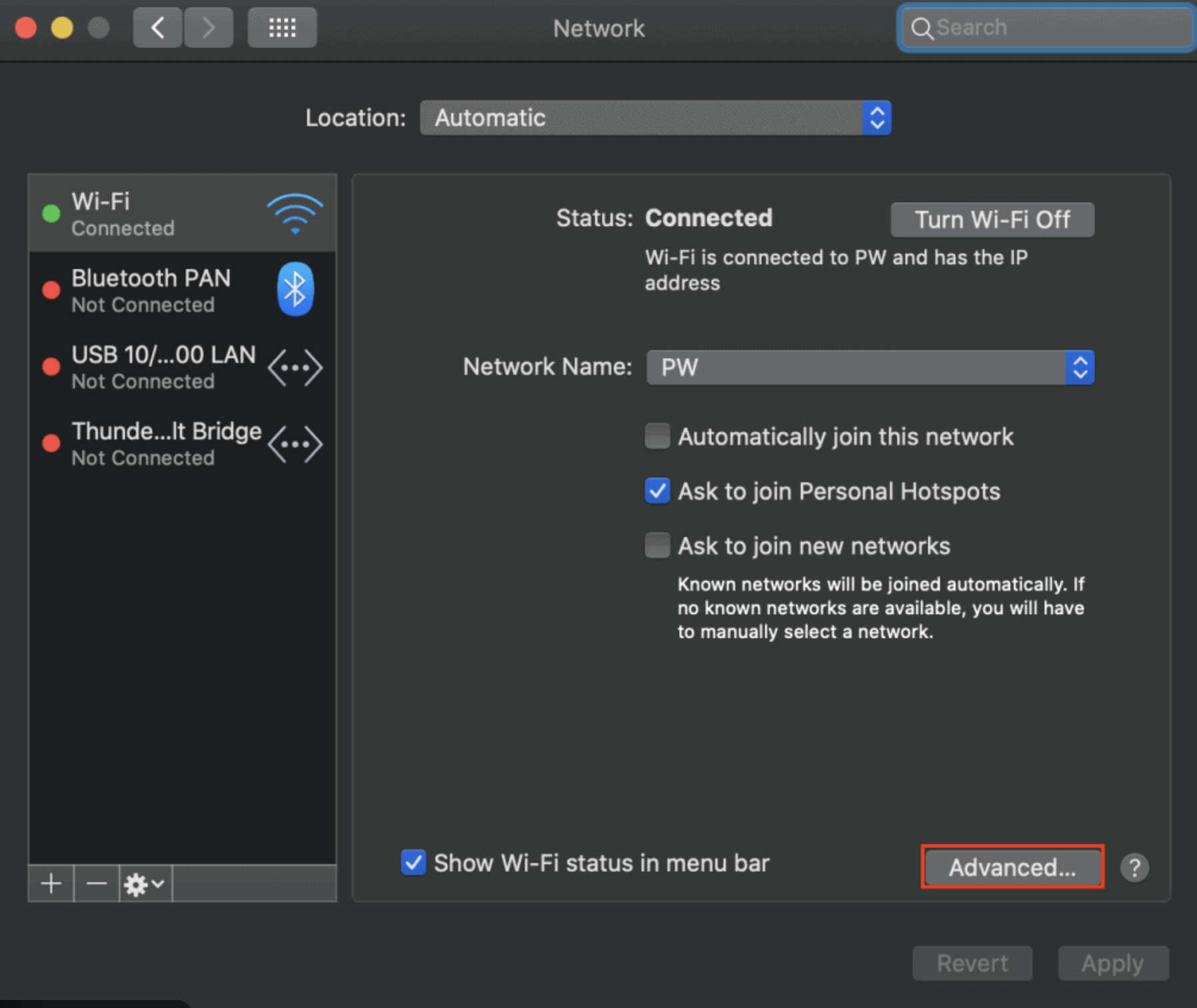 ChatGPT network settings