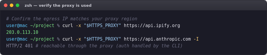AI agent network proxy