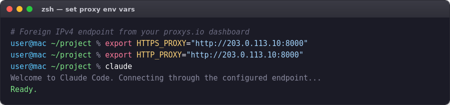 AI assistant using proxy