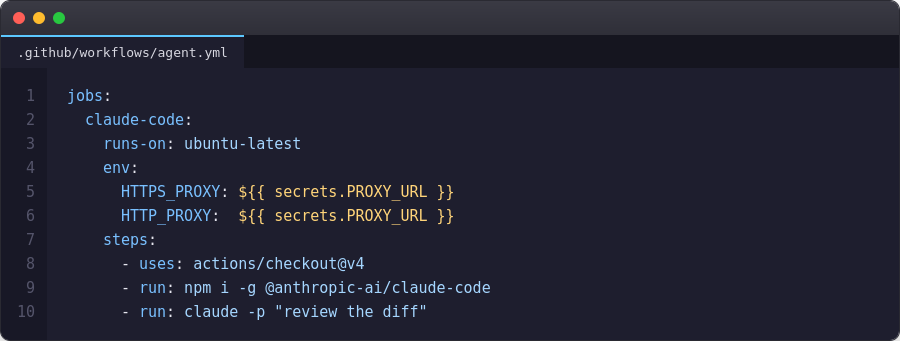 Proxy-enabled coding agent