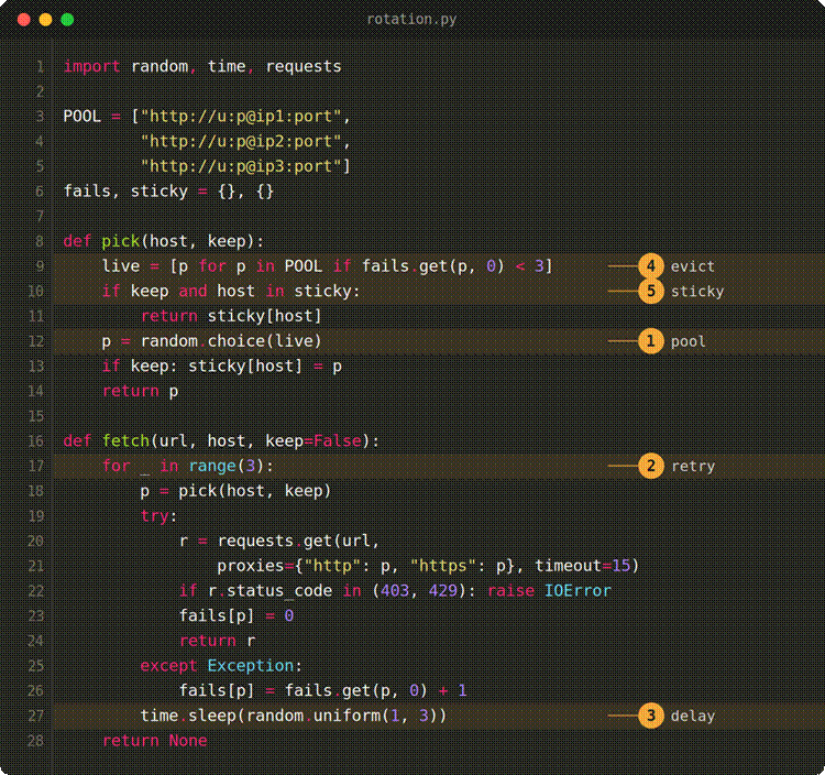 Crawler Proxy settings