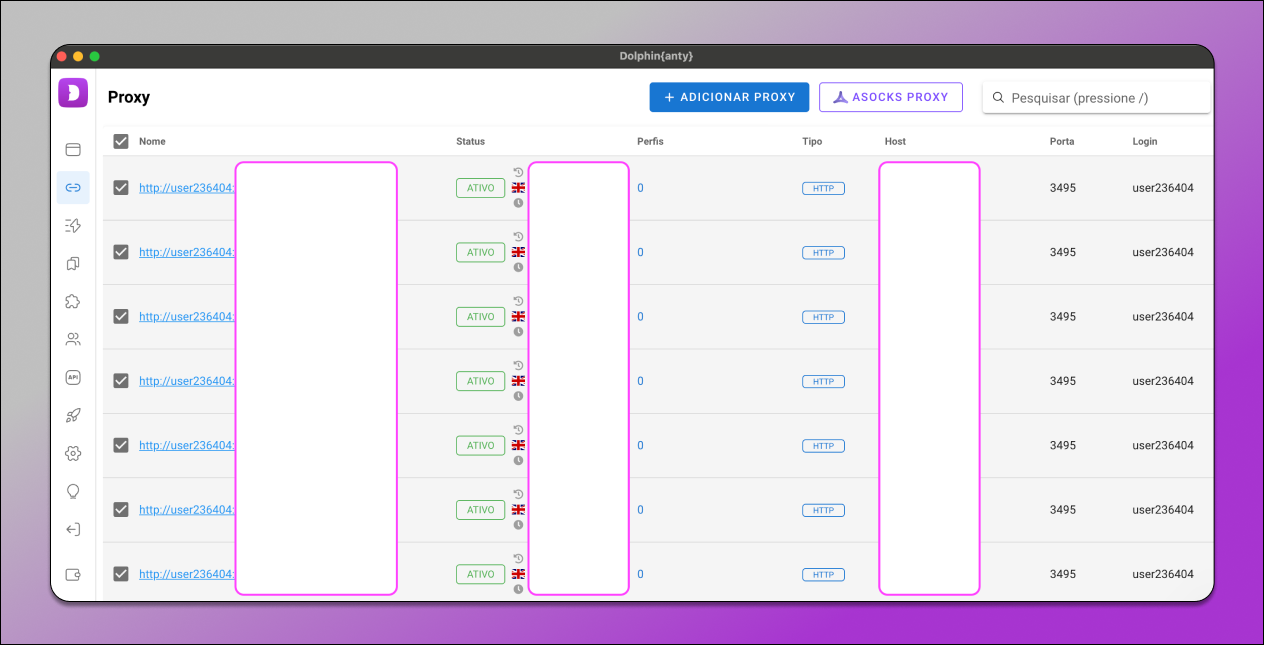 Dolphin add proxy