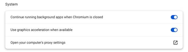 Checking proxy settings