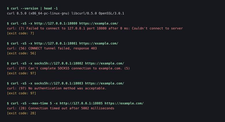 Configuring proxy server settings