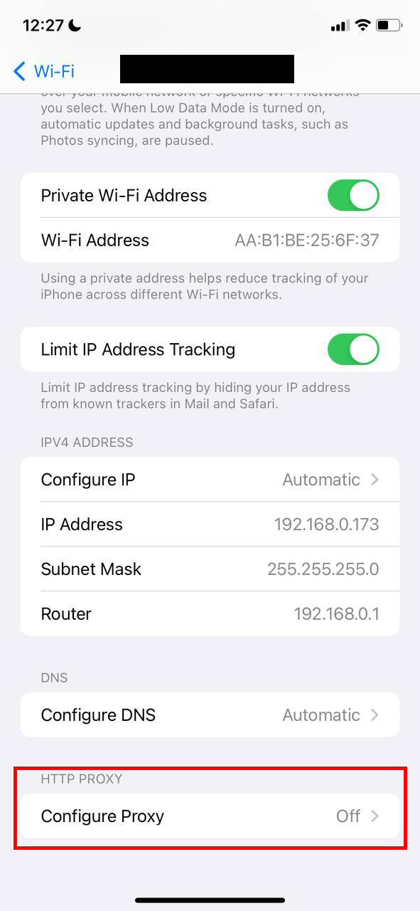 Chromebook network settings
