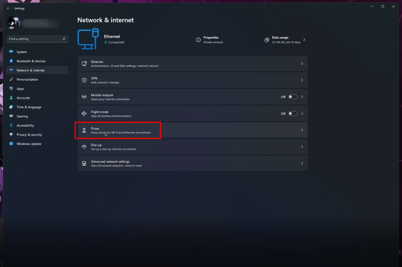 Disabling proxy on macOS