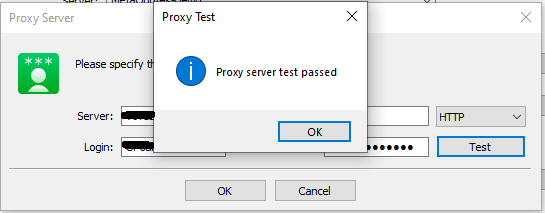 MetaTrader proxy test