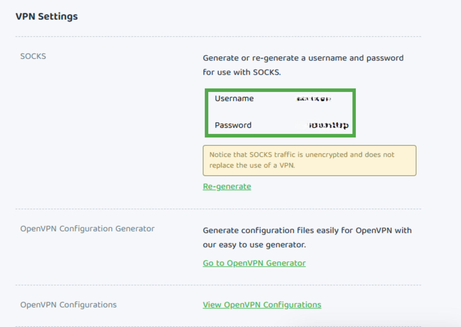 Configuring SOCKS5 proxy in PIA