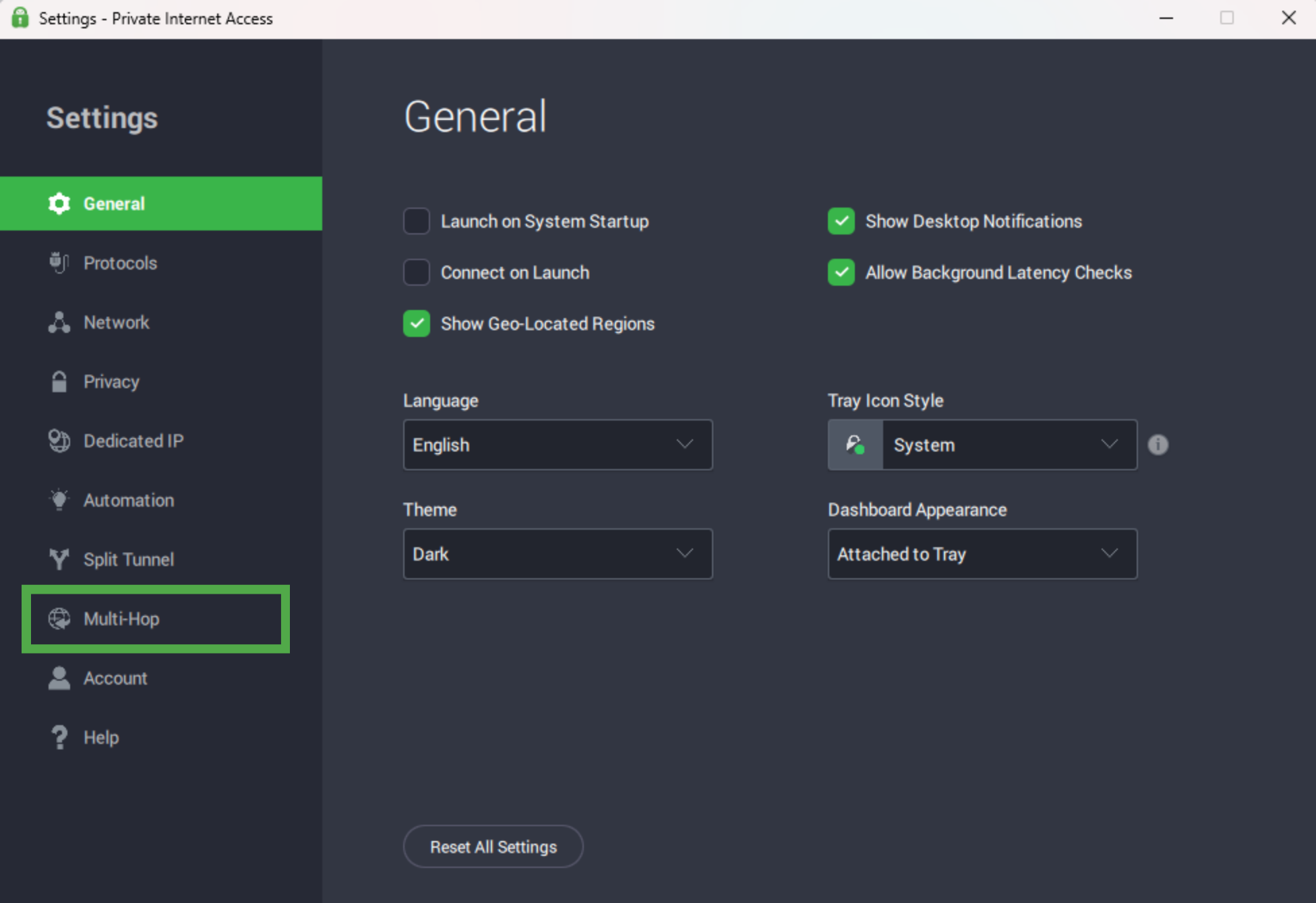 Testing PIA SOCKS5 proxy connection