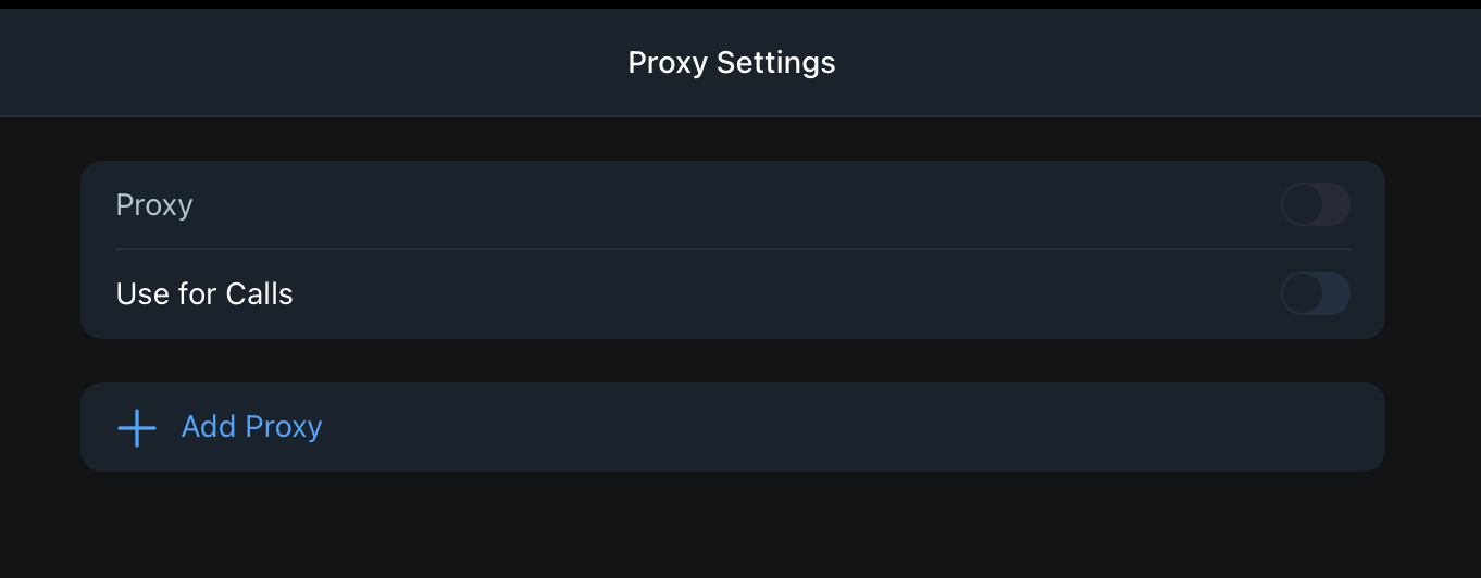 Telegram SOCKS5 proxy settings