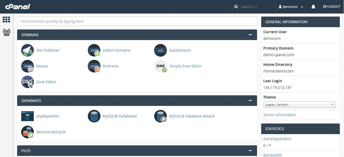 vps cPanel