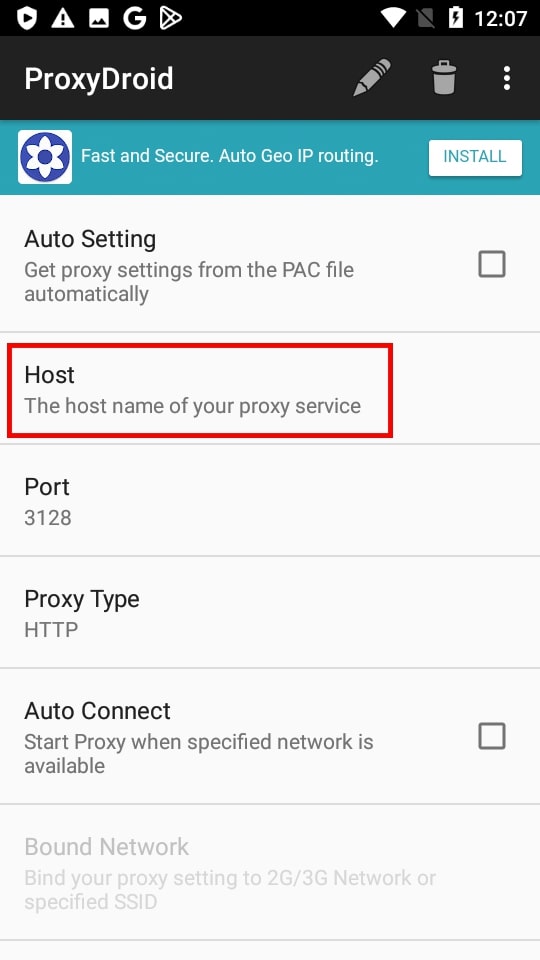 How to set an Android proxy server for Wi-Fi networks