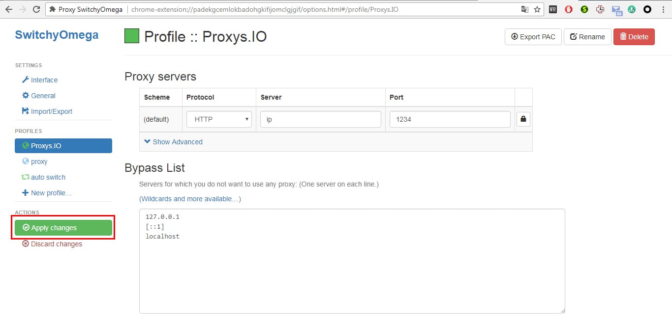 configure chrome os for ipvanish socks5 proxy