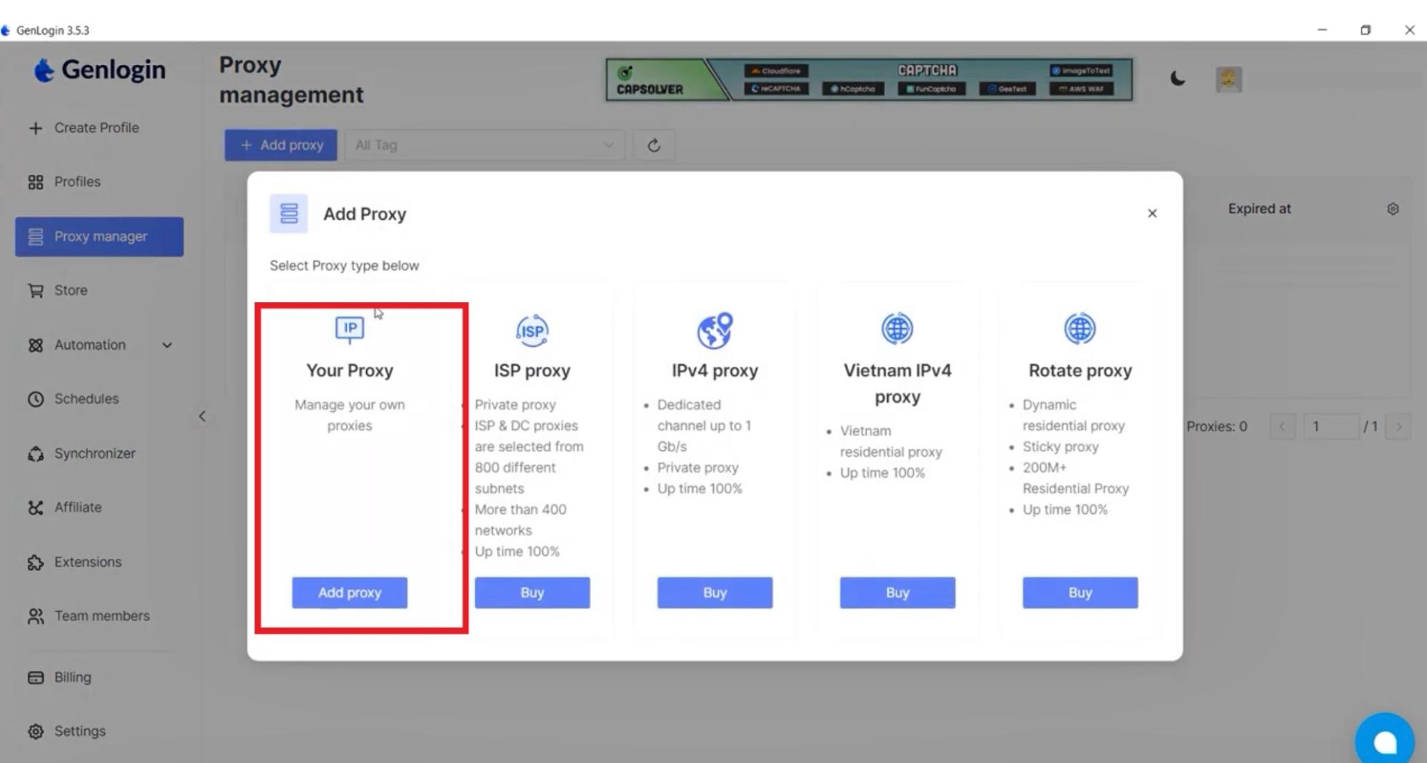 genlogin add proxy