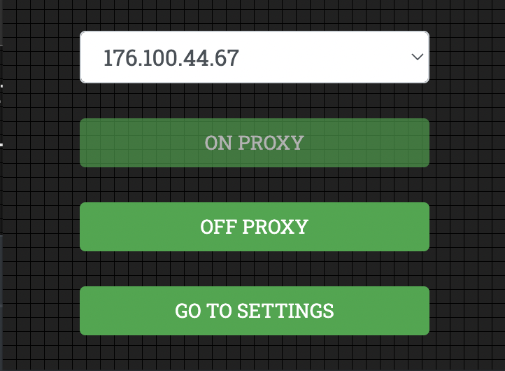 Settings proxy-server macos