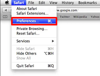 set up proxy safari