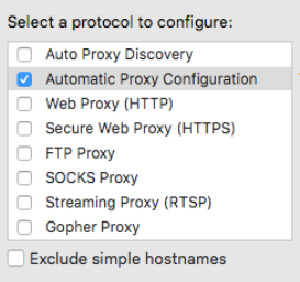 set up proxy safari