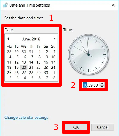 date change windows