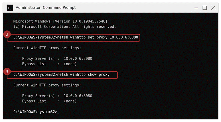 setting proxy