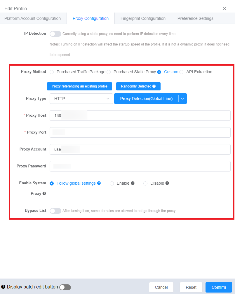 прокси в iXBrowser