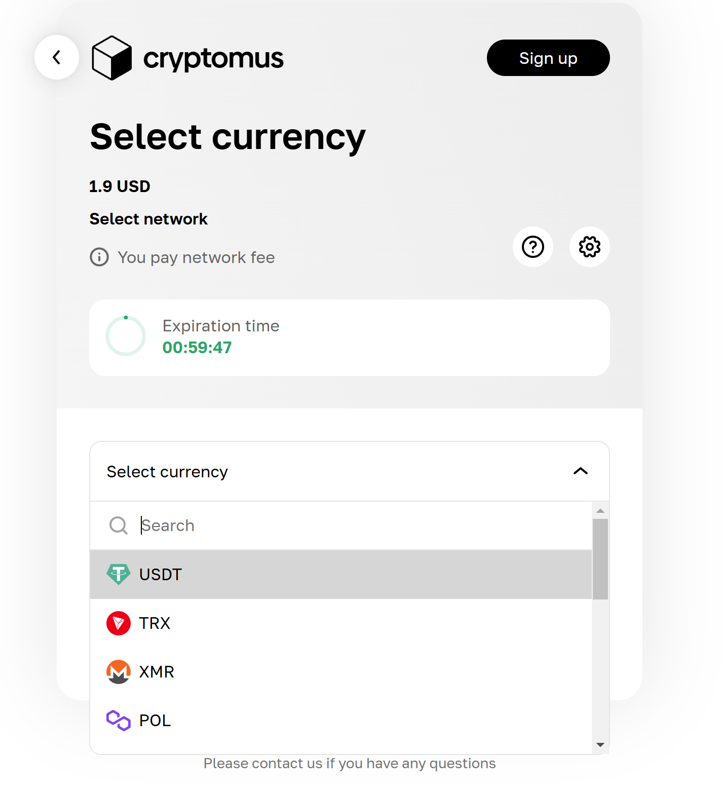 оплата криптовалютой