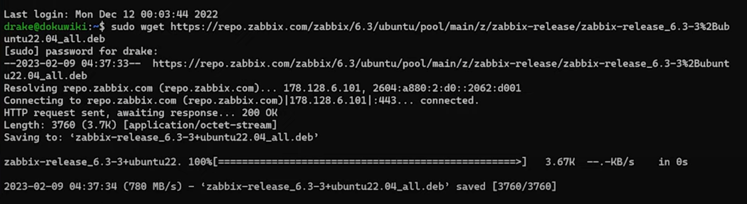 Zabbix installing