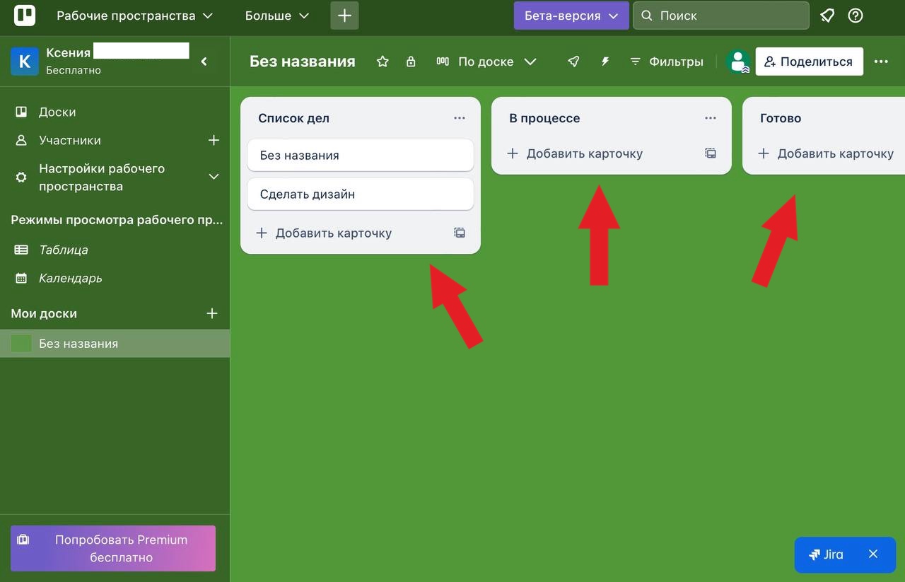 Trello списки